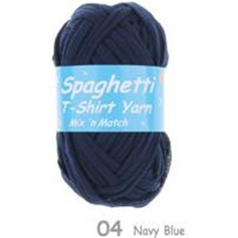 Spaghetti T-shirt Yarn Navy Blue 04 100g