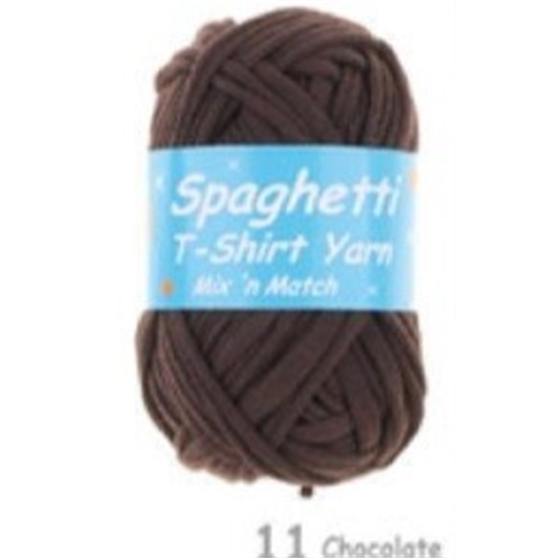 Spaghetti T-shirt yarn Chocolate 11 100g