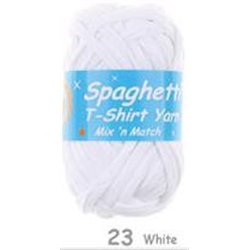 Spaghetti T-shirt yarn white 23 100g