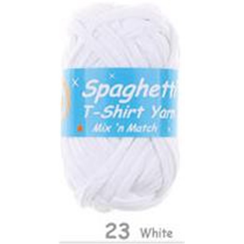 Spaghetti T-shirt yarn white 23 100g