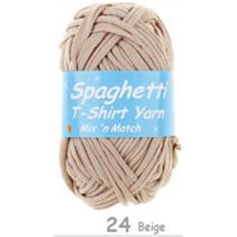 Spaghetti T-shirt Yarn Beige 24  100g