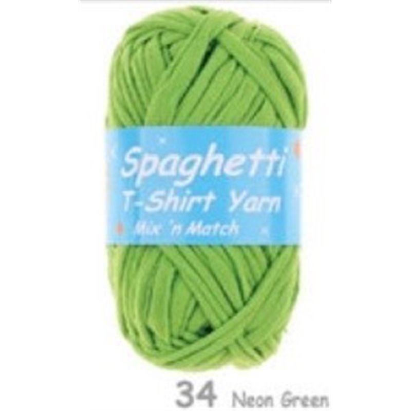 Spaghetti T-shirt yarn Neon Green 34 100g