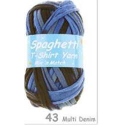Spaghetti T-shirt Yarn Multi Denim 43 100g