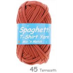 Spaghetti T-shirt yarn terracotta 45 100g