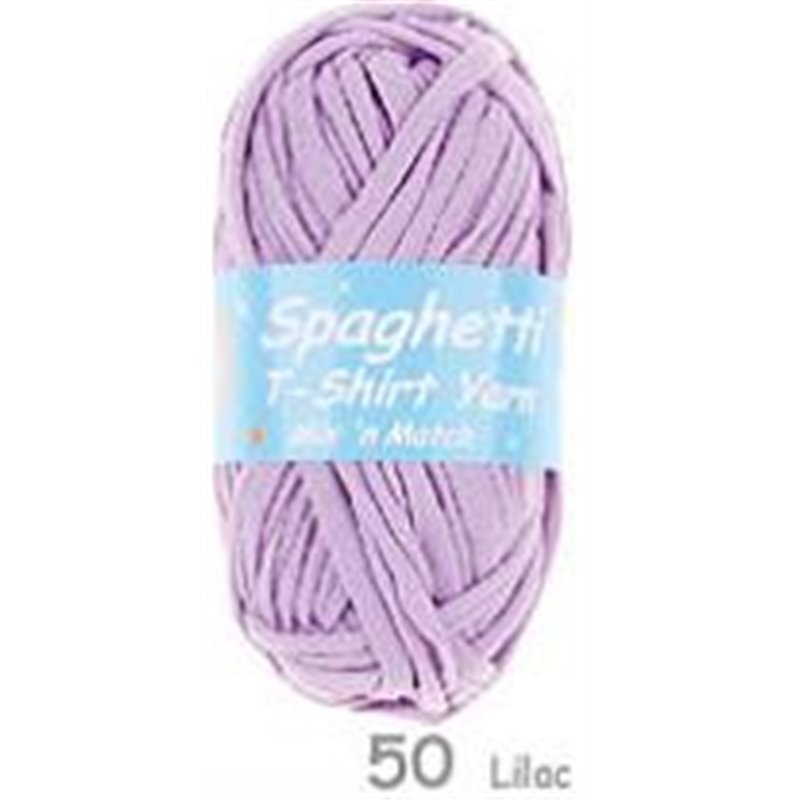 Spaghetti T-shirt yarn lilac 50  100g