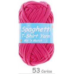 Spaghetti T-shirt yarn cerise 53 100g