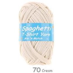 Spaghetti T-shirt yarn cream 70 100g