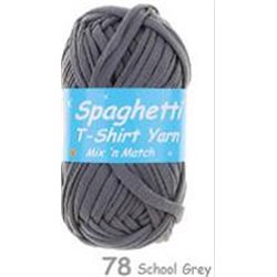 Spaghetti T-shirt Yarn School Grey 78 100g