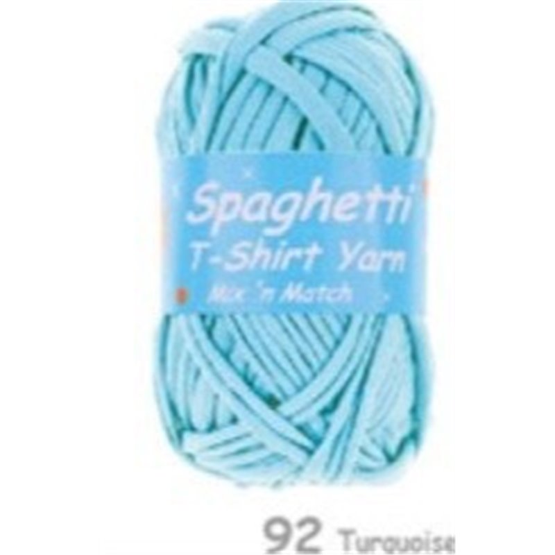 Spaghetti T-shirt yarn turqouise 92 100g