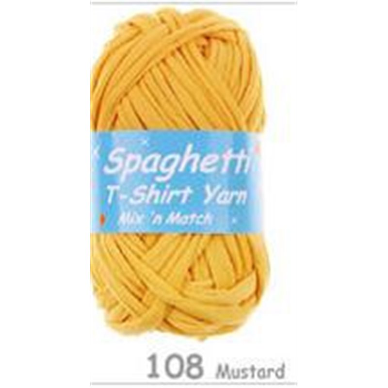 Spaghetti T-shirt Yarn mustard 108 100g