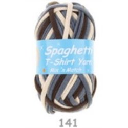 Spaghetti T-shirt Yarn grey fawn brown 141 100g