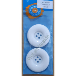 Buttons XL 38mm White (2)
