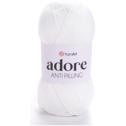 YarnArt Adore 330 White 100g